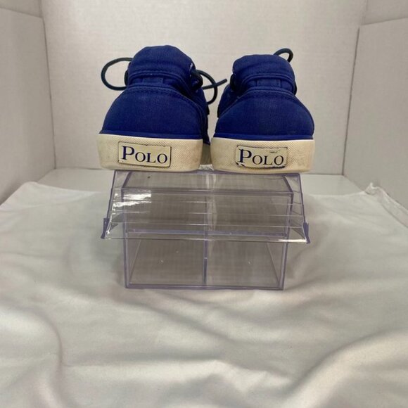 Polo Ralph Lauren Canvas Sander P Boat Shoes Blue Moc Toe Casual Sneaker 9.5D - Picture 9 of 12